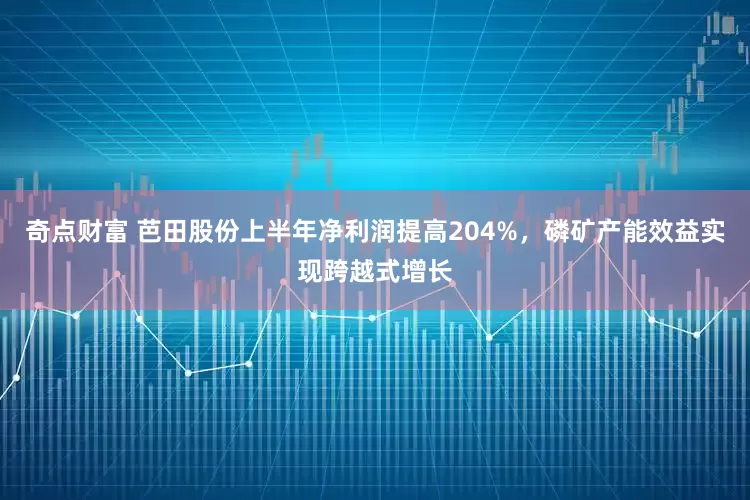 奇点财富 芭田股份上半年净利润提高204%，磷矿产能效益实现跨越式增长